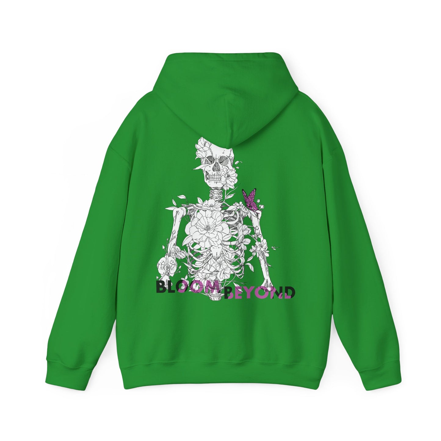 Skeleton Floral Hoodie - Vivo kaj Morta Simboleco