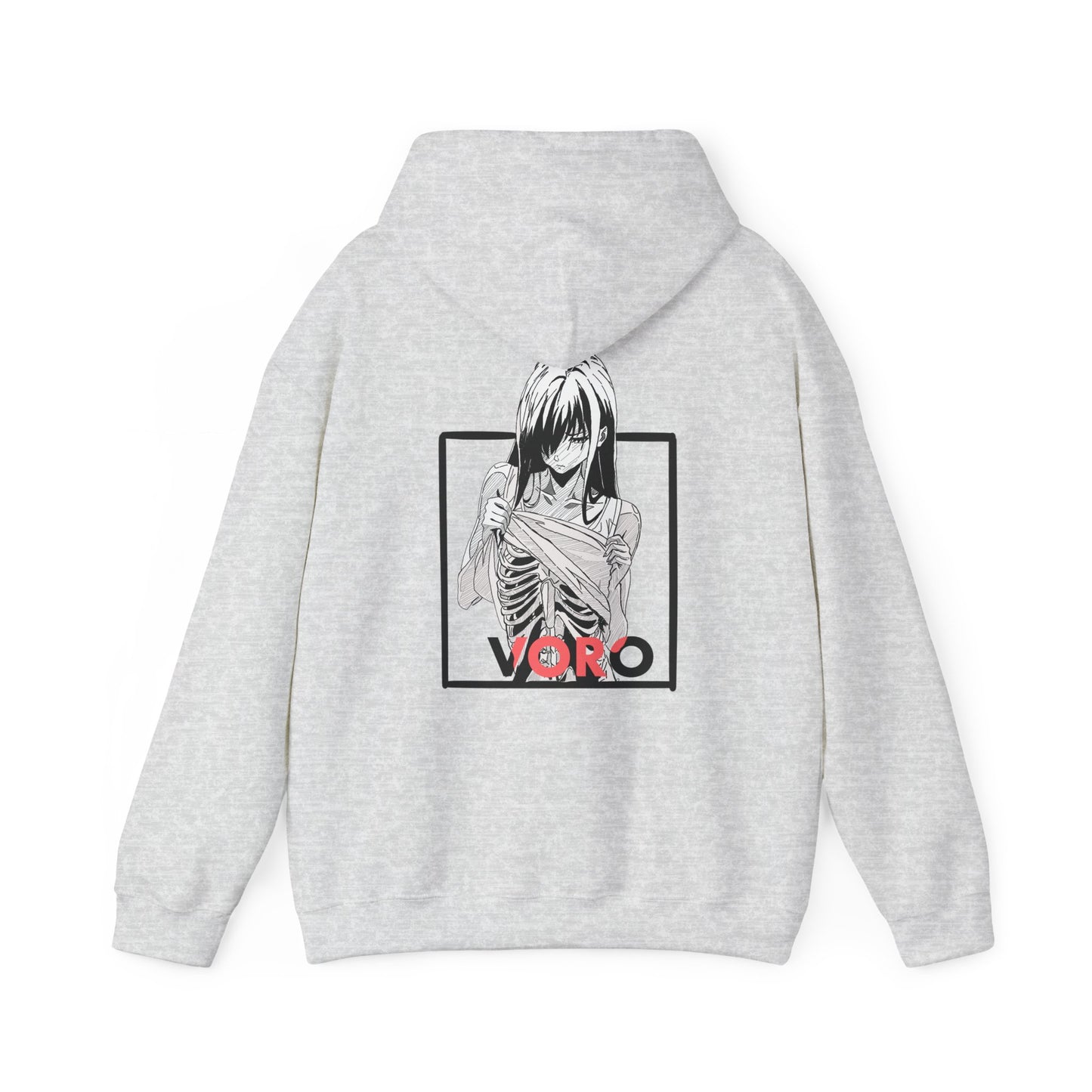 Anime Skeleton Hoodie Sweatshirt with VORO Logo Design