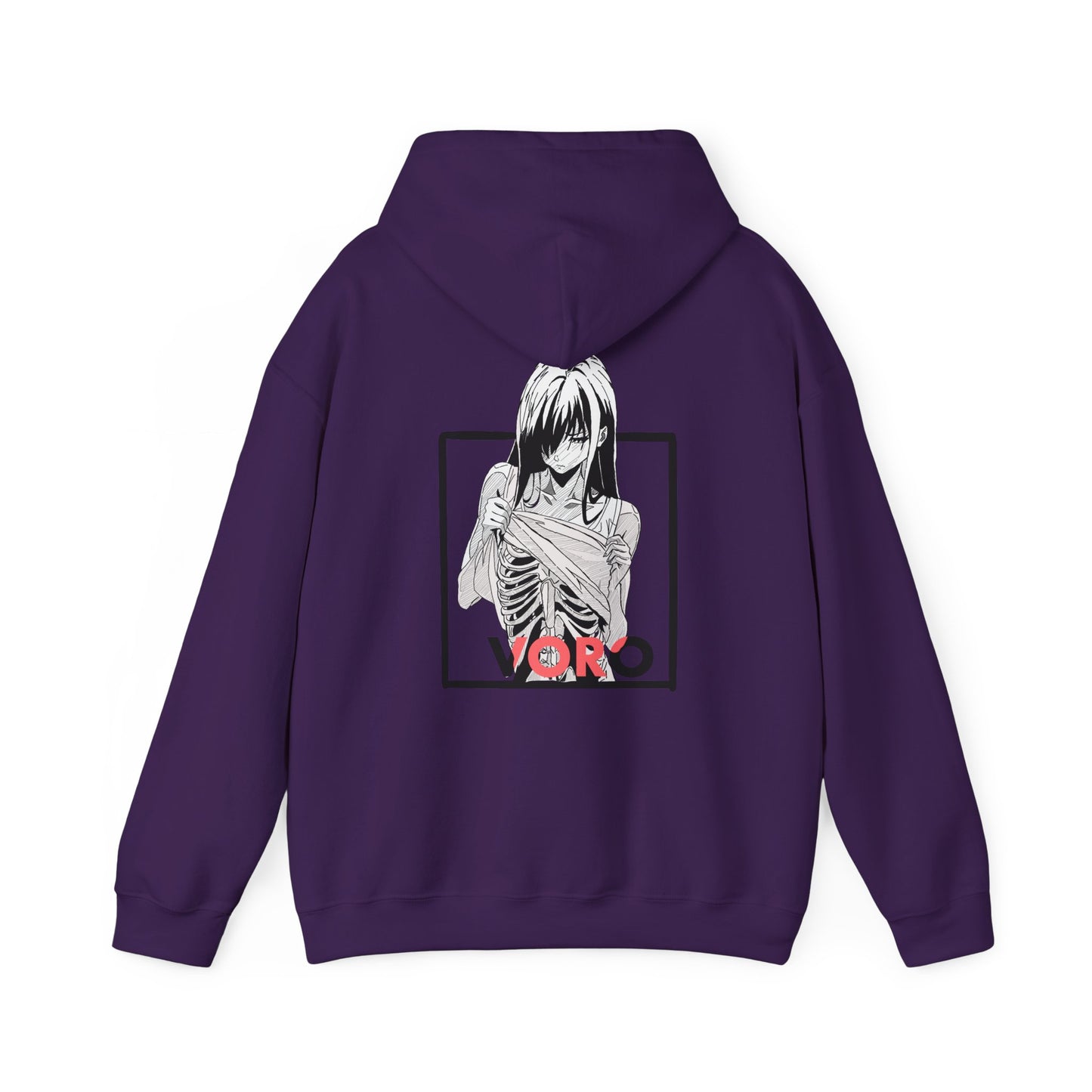 Anime Skeleton Hoodie Sweatshirt with VORO Logo Design