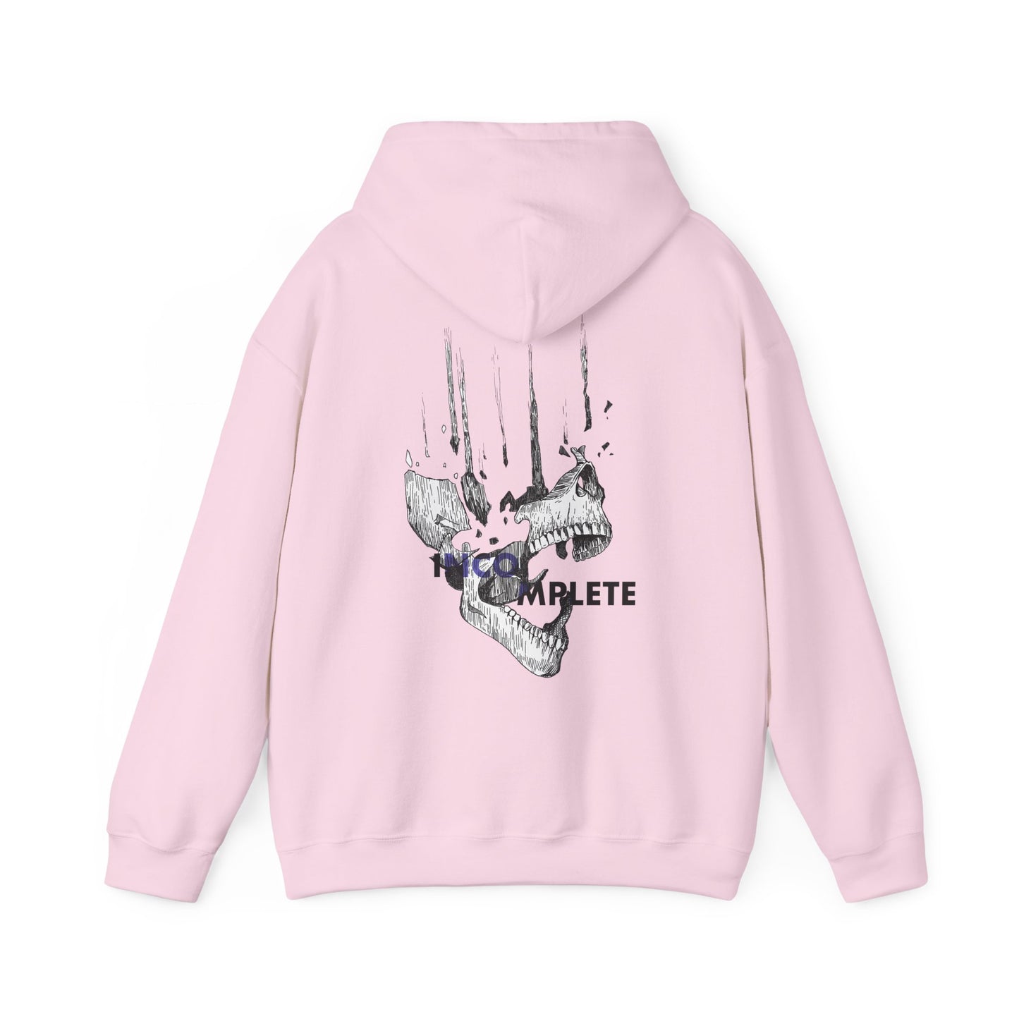 Hoodie - Incomplete Skull Going Broke Graphic Hooded Sweatshirt