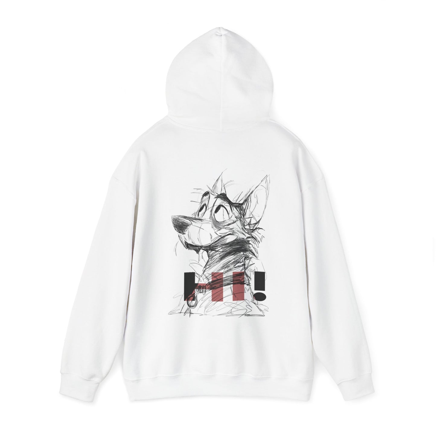 Hooded Sweatshirt - Dog Sketch Design