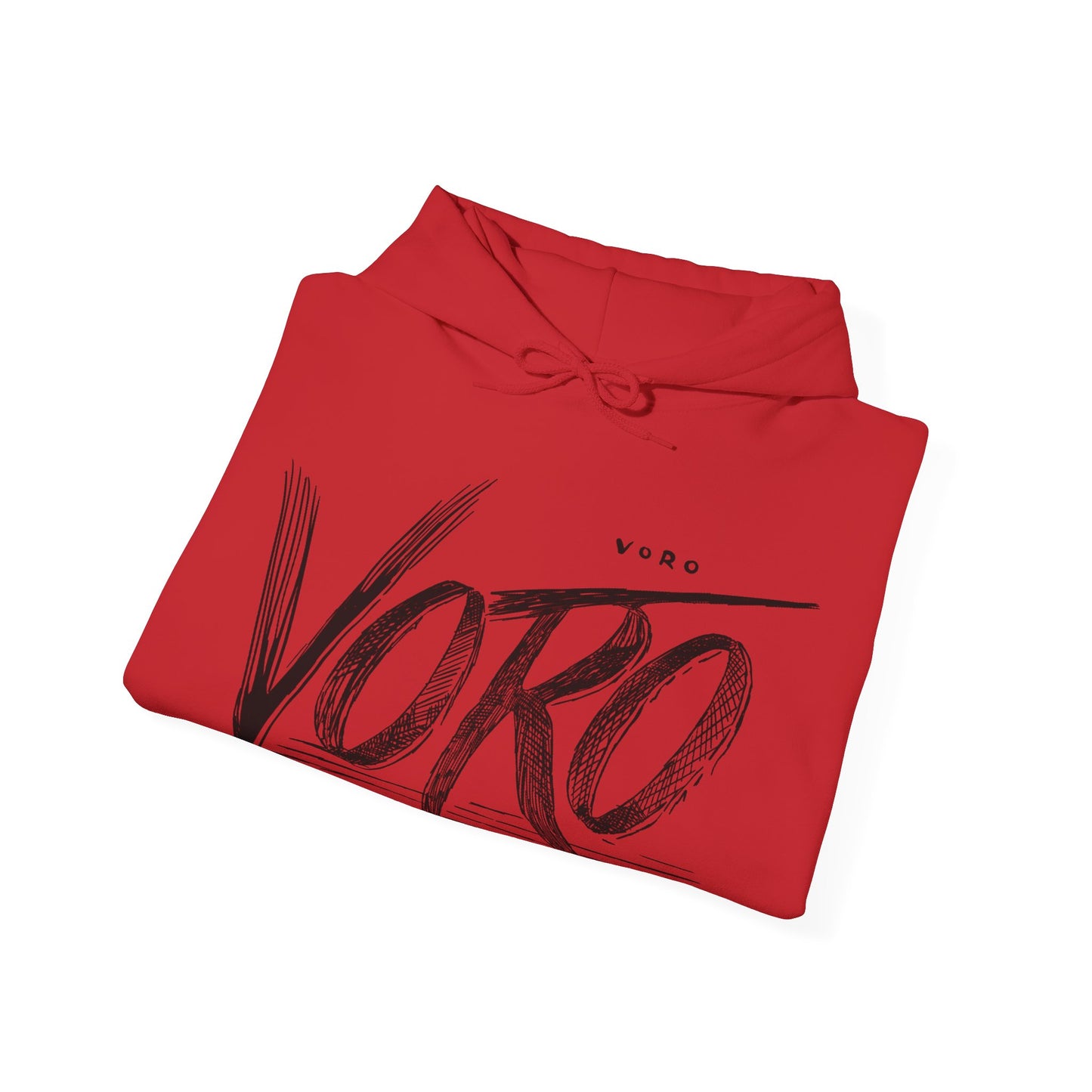 Hooded Sweatshirt with 'Voro' Brand Name Print