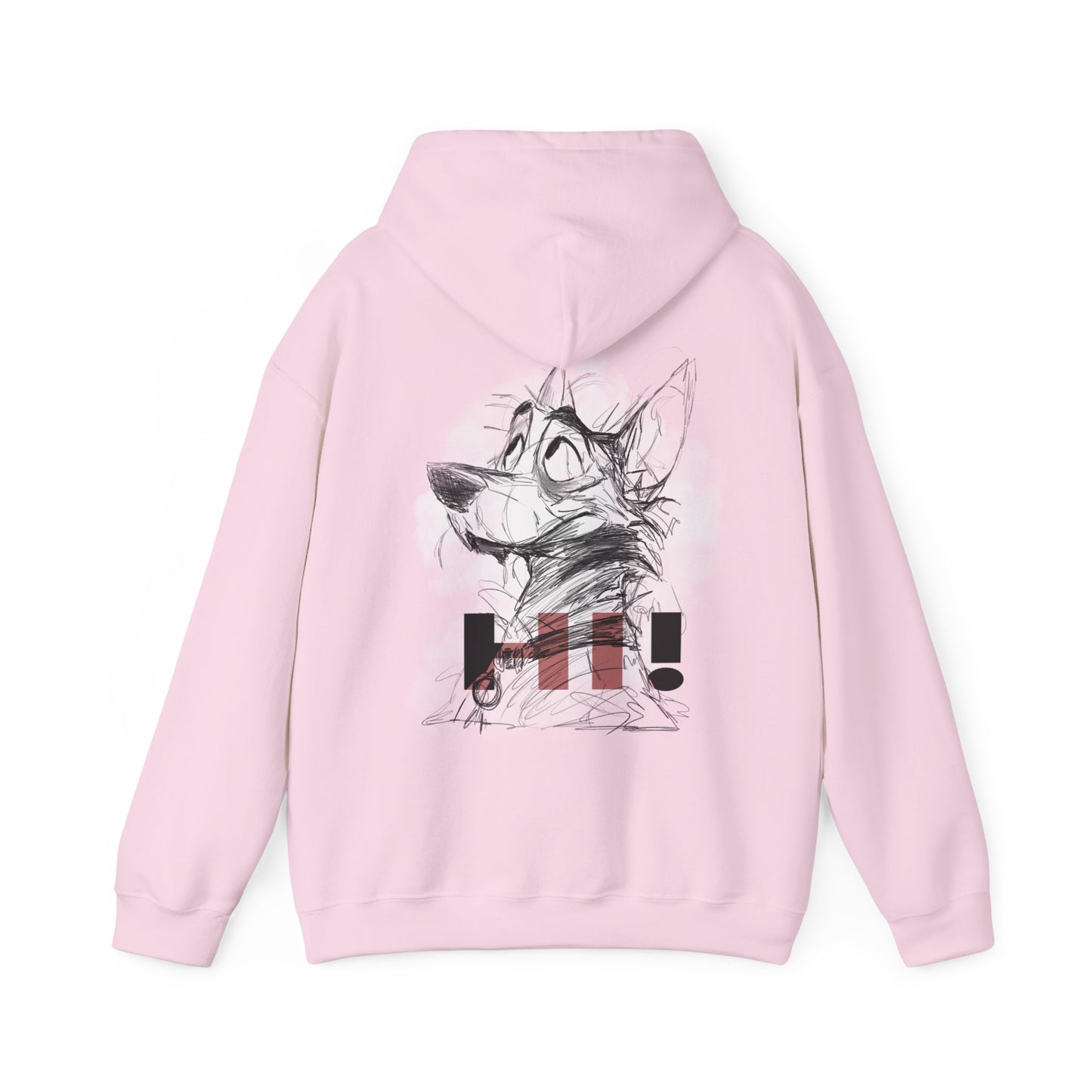 Hooded Sweatshirt - Dog Sketch Design