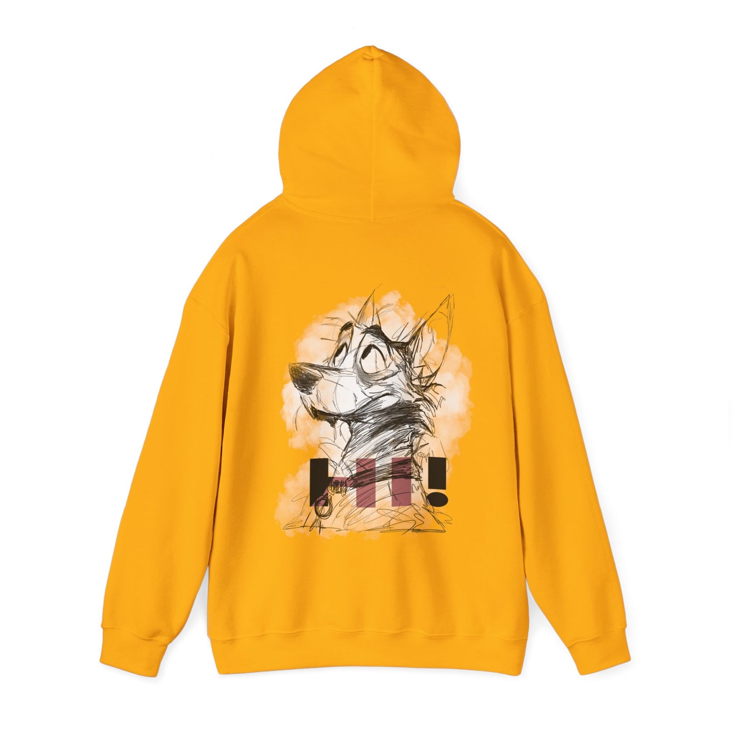 Hooded Sweatshirt - Dog Sketch Design