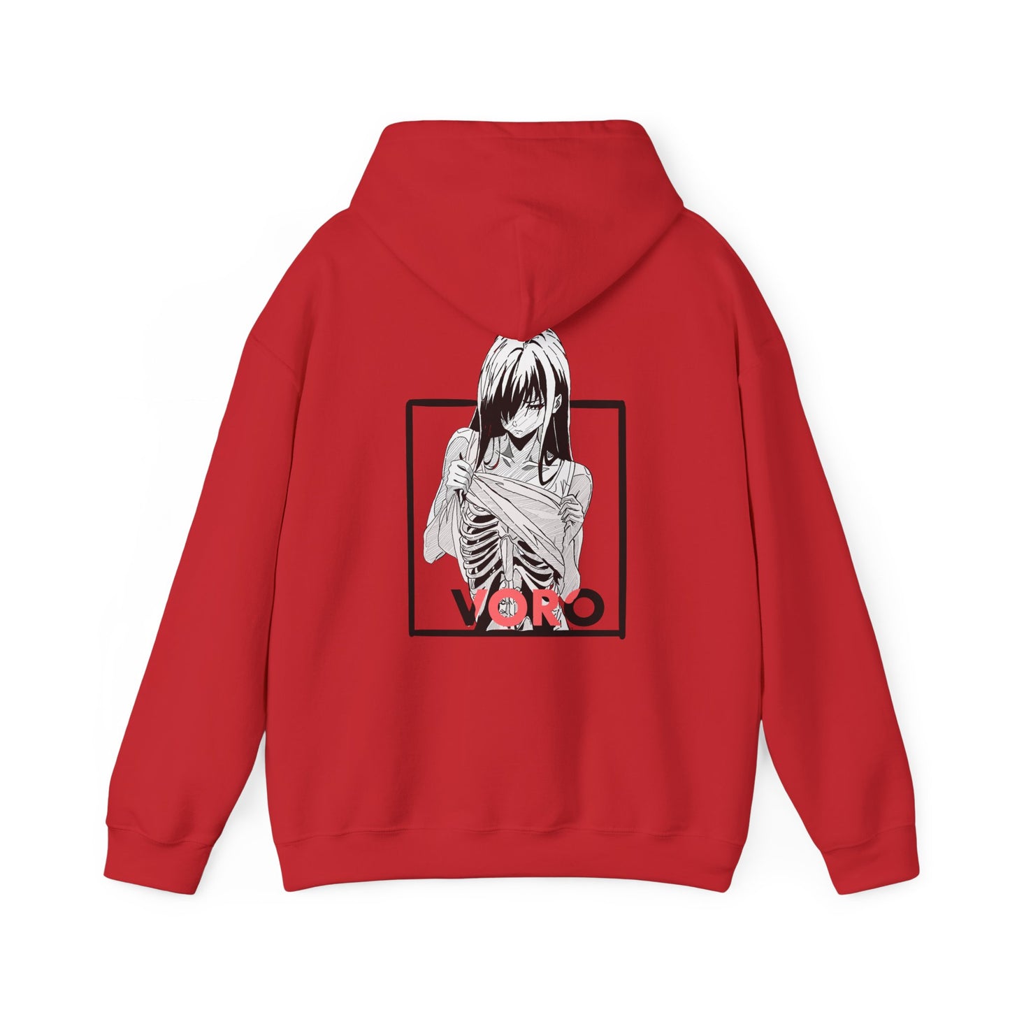 Anime Skeleton Hoodie Sweatshirt with VORO Logo Design