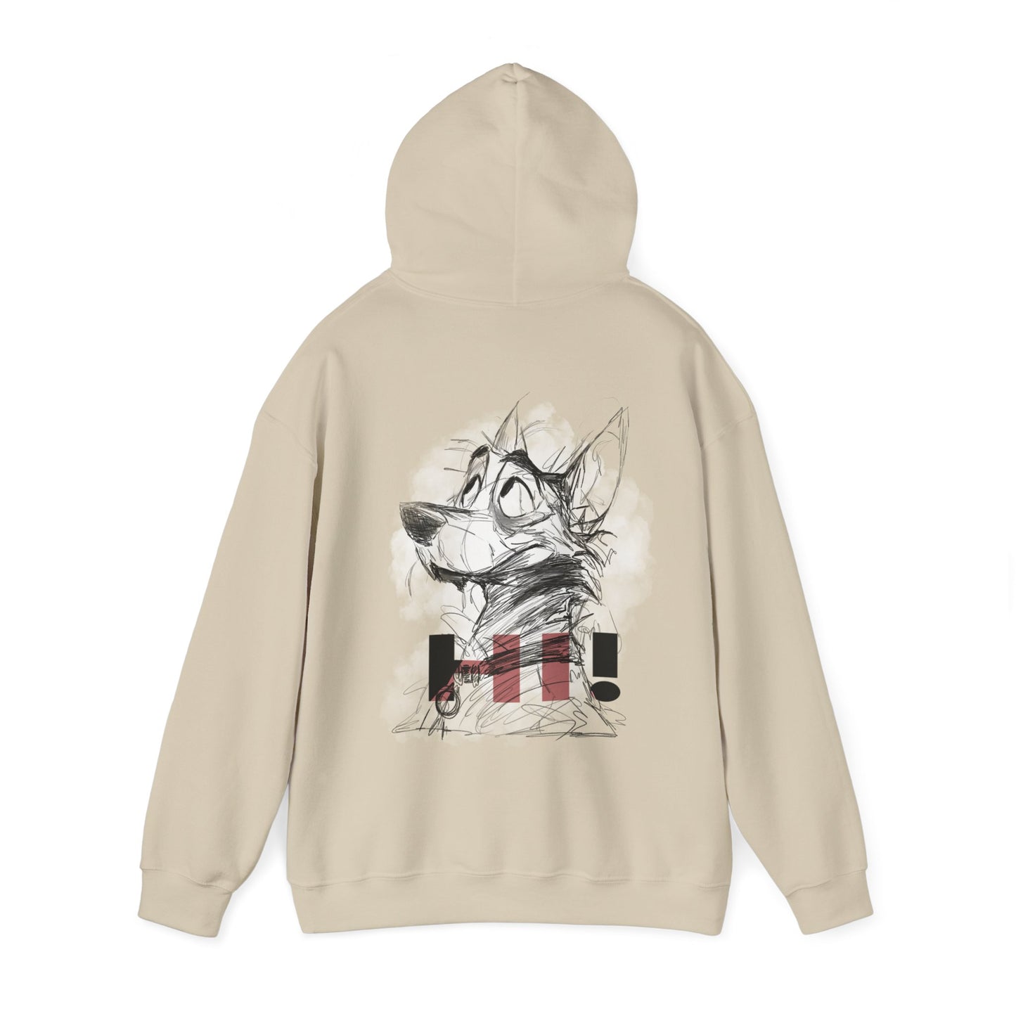 Hooded Sweatshirt - Dog Sketch Design