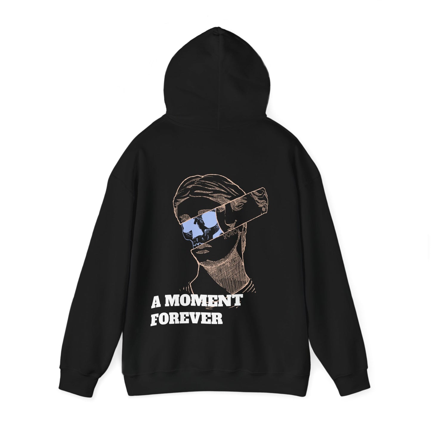 Split Sculpture Heavy Blend Hoodie - A Moment Forever Graphic Sweatshirt