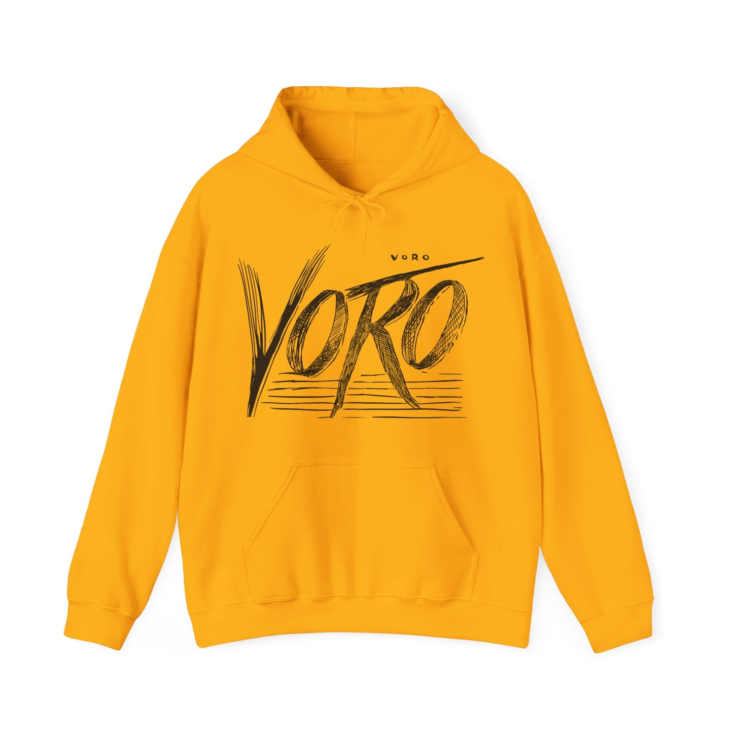 Hooded Sweatshirt with 'Voro' Brand Name Print