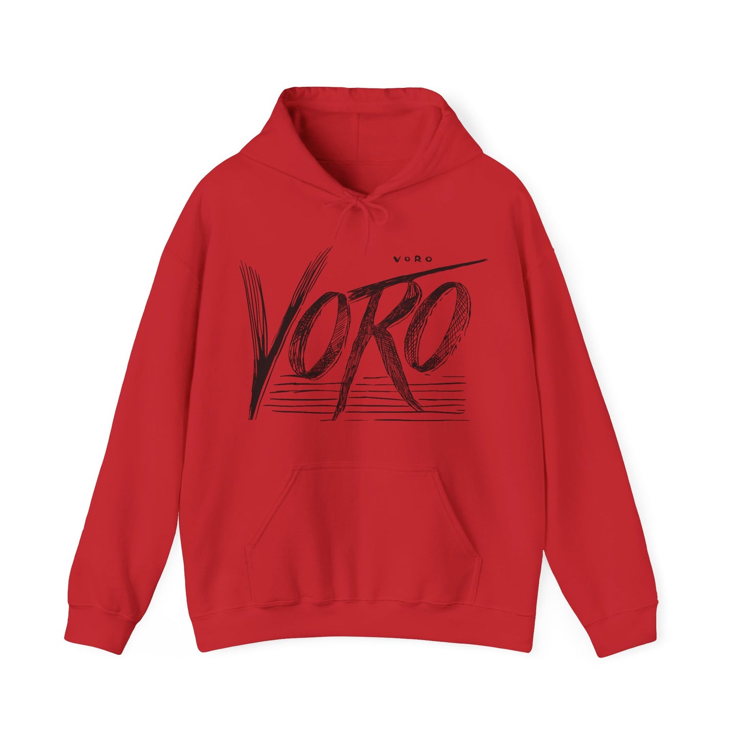 Hooded Sweatshirt with 'Voro' Brand Name Print