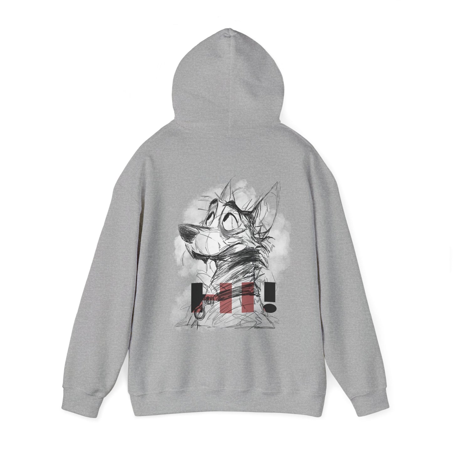 Hooded Sweatshirt - Dog Sketch Design