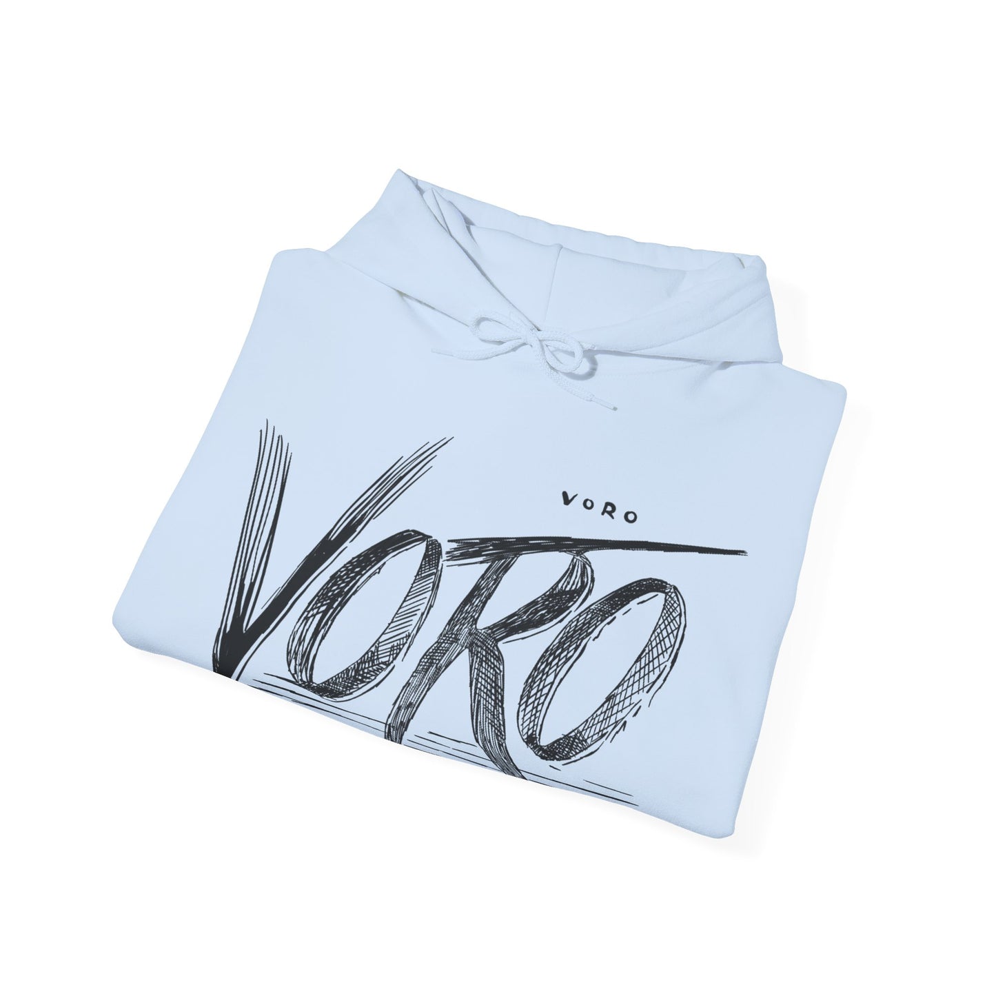 Hooded Sweatshirt with 'Voro' Brand Name Print