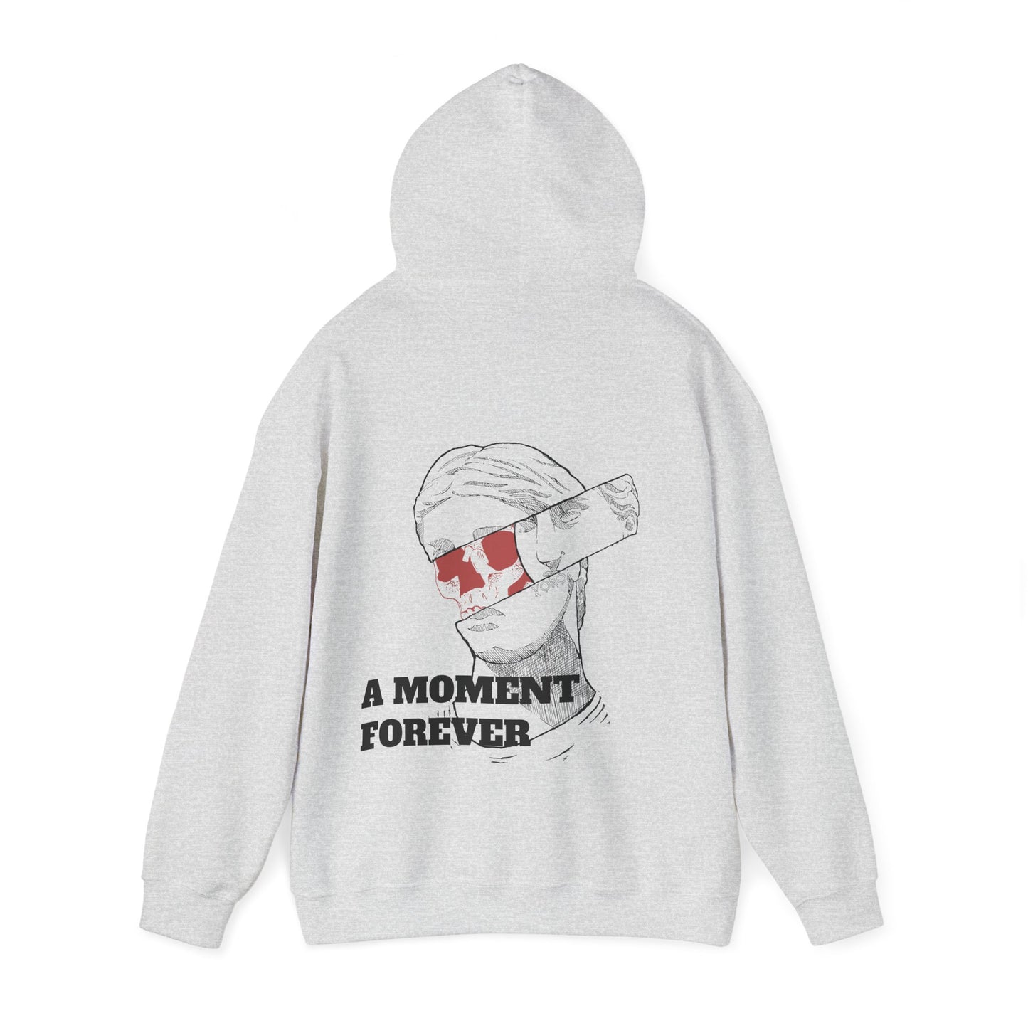 Split Sculpture Heavy Blend Hoodie - A Moment Forever Grafika Sweatshirt