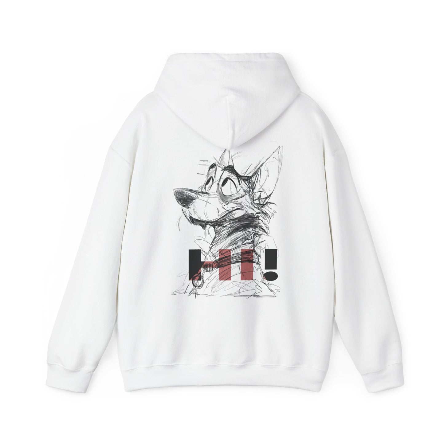 Hooded Sweatshirt - Dog Sketch Design