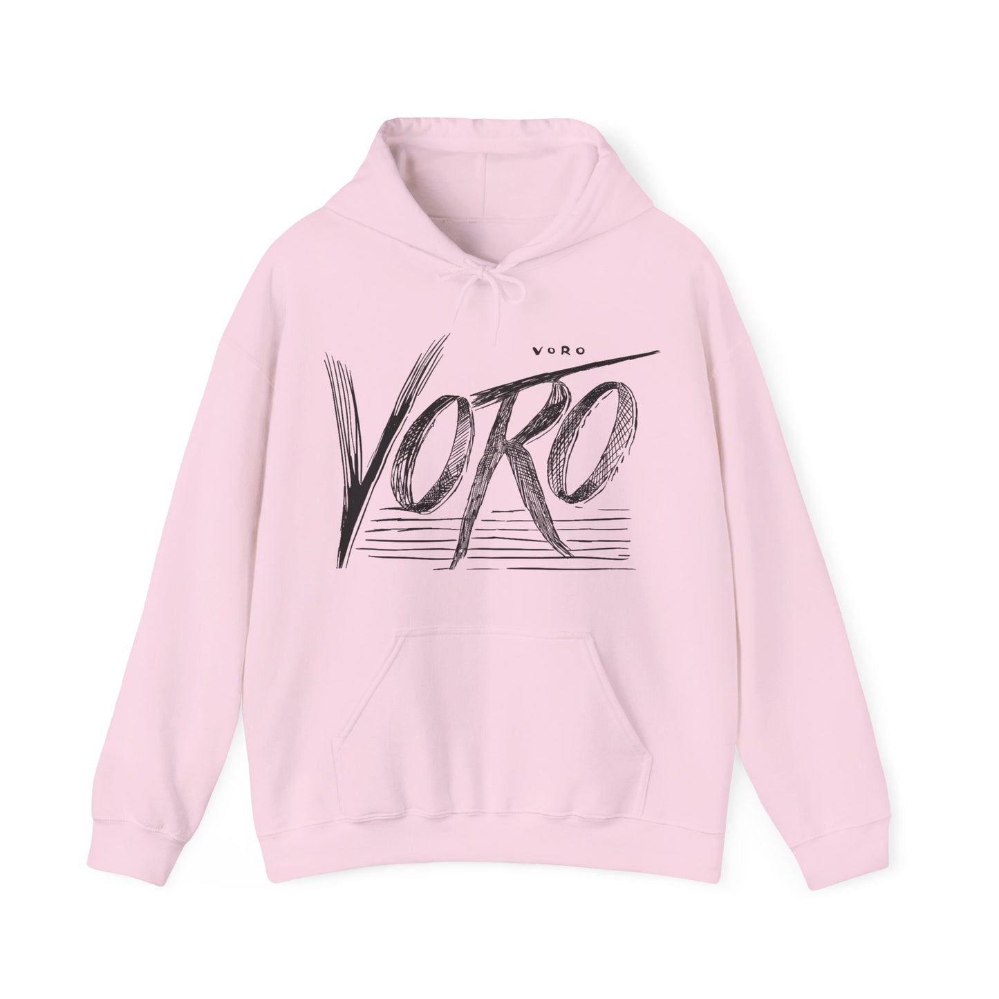 Hooded Sweatshirt with 'Voro' Brand Name Print