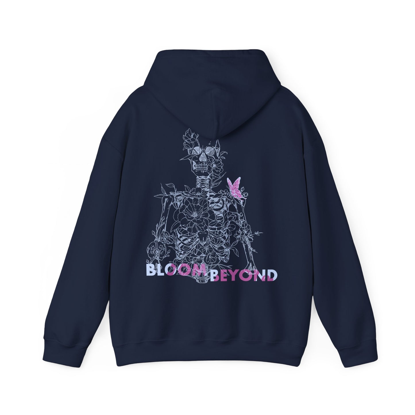 Skeleton Floral Hoodie - Vivo kaj Morta Simboleco