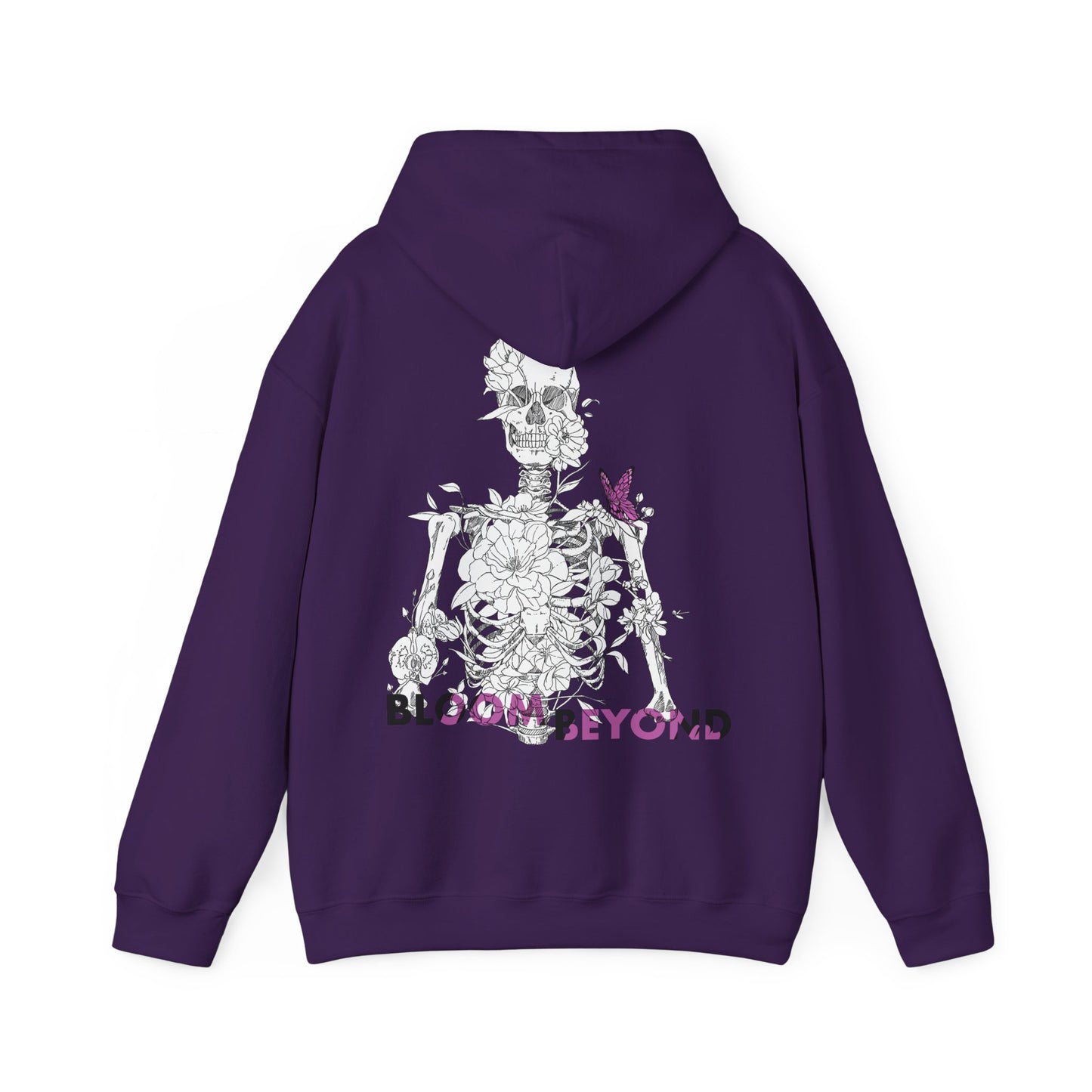 Skeleton Floral Hoodie - Vivo kaj Morta Simboleco