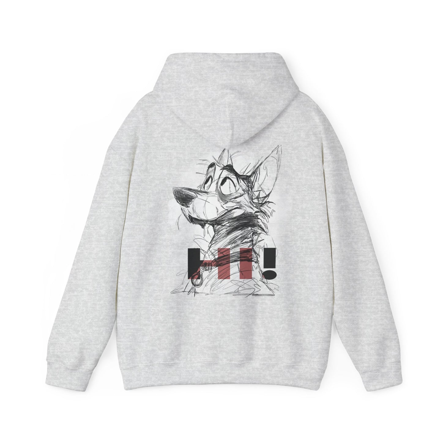 Hooded Sweatshirt - Dog Sketch Design