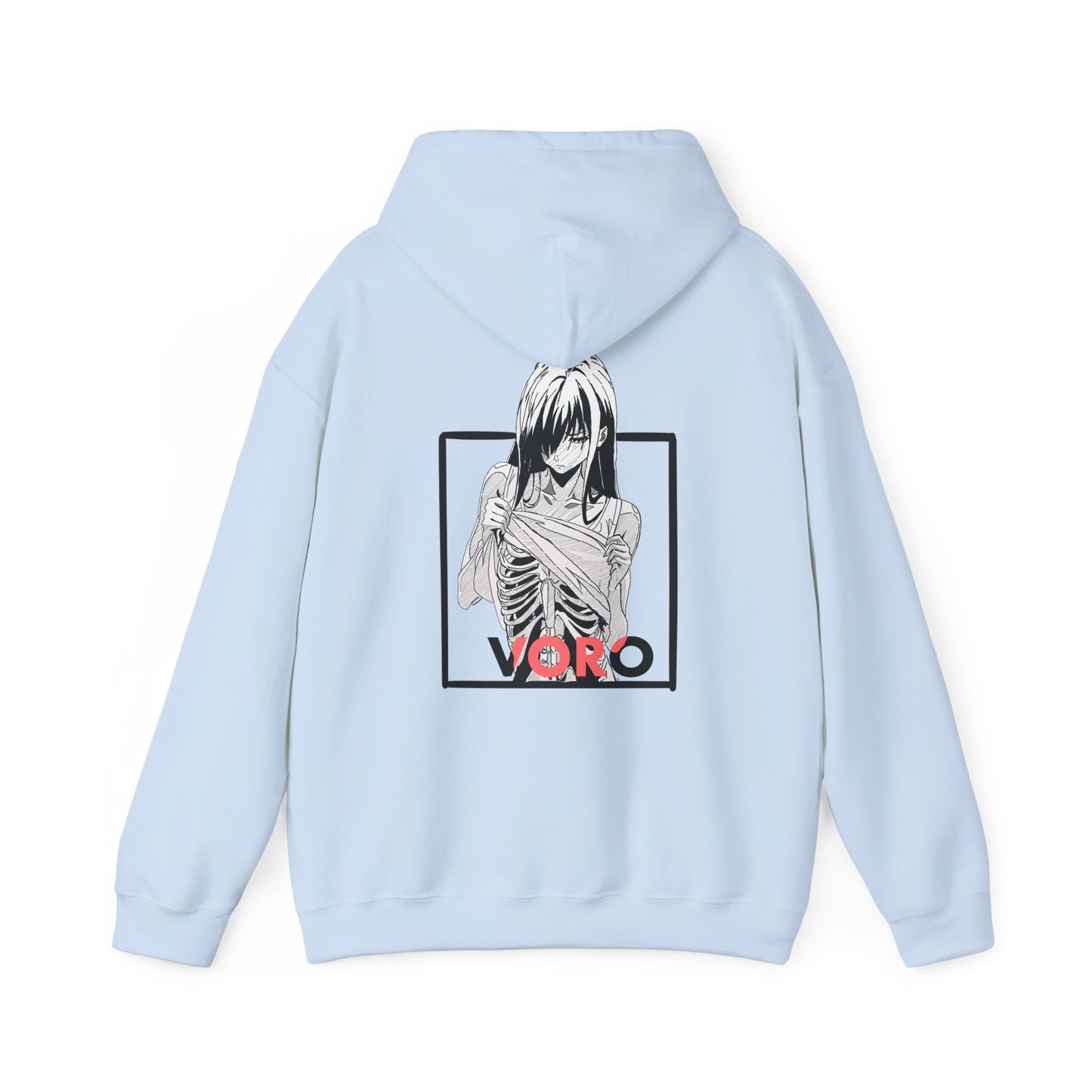 Anime Skeleton Hoodie Sweatshirt with VORO Logo Design