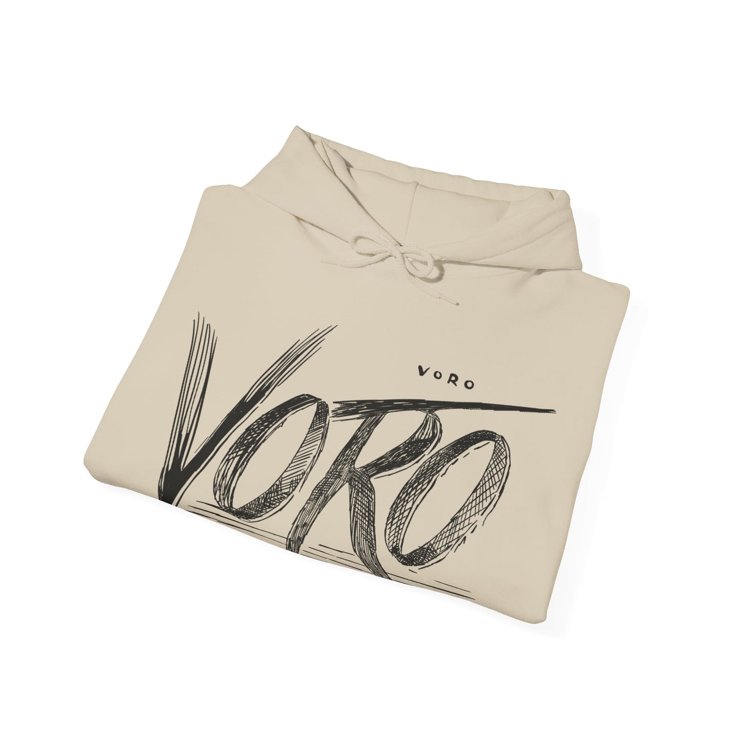 Hooded Sweatshirt with 'Voro' Brand Name Print