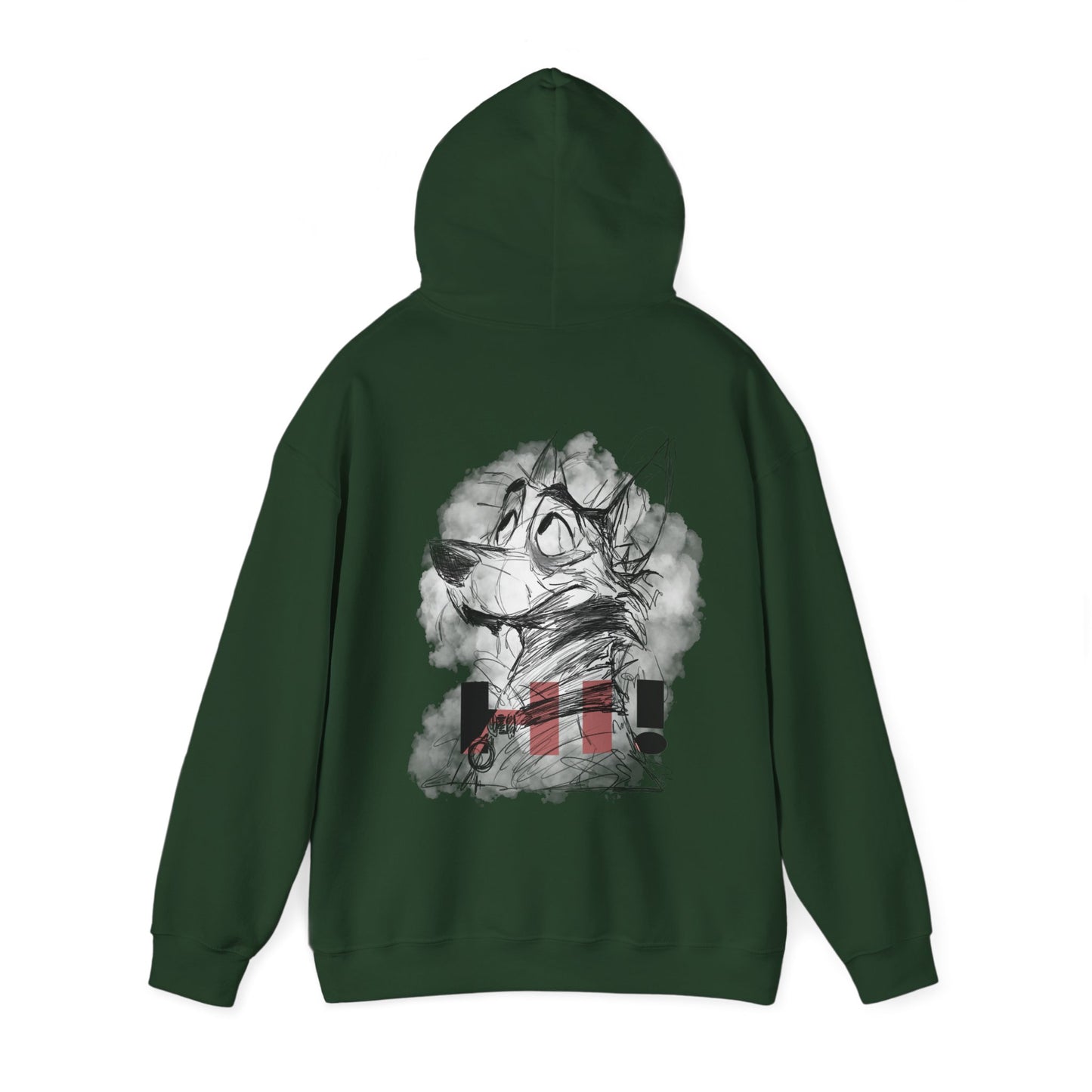 Hooded Sweatshirt - Dog Sketch Design