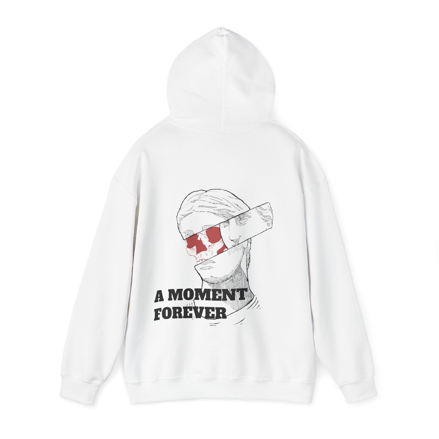 Split Sculpture Heavy Blend Hoodie - A Moment Forever Grafika Sweatshirt