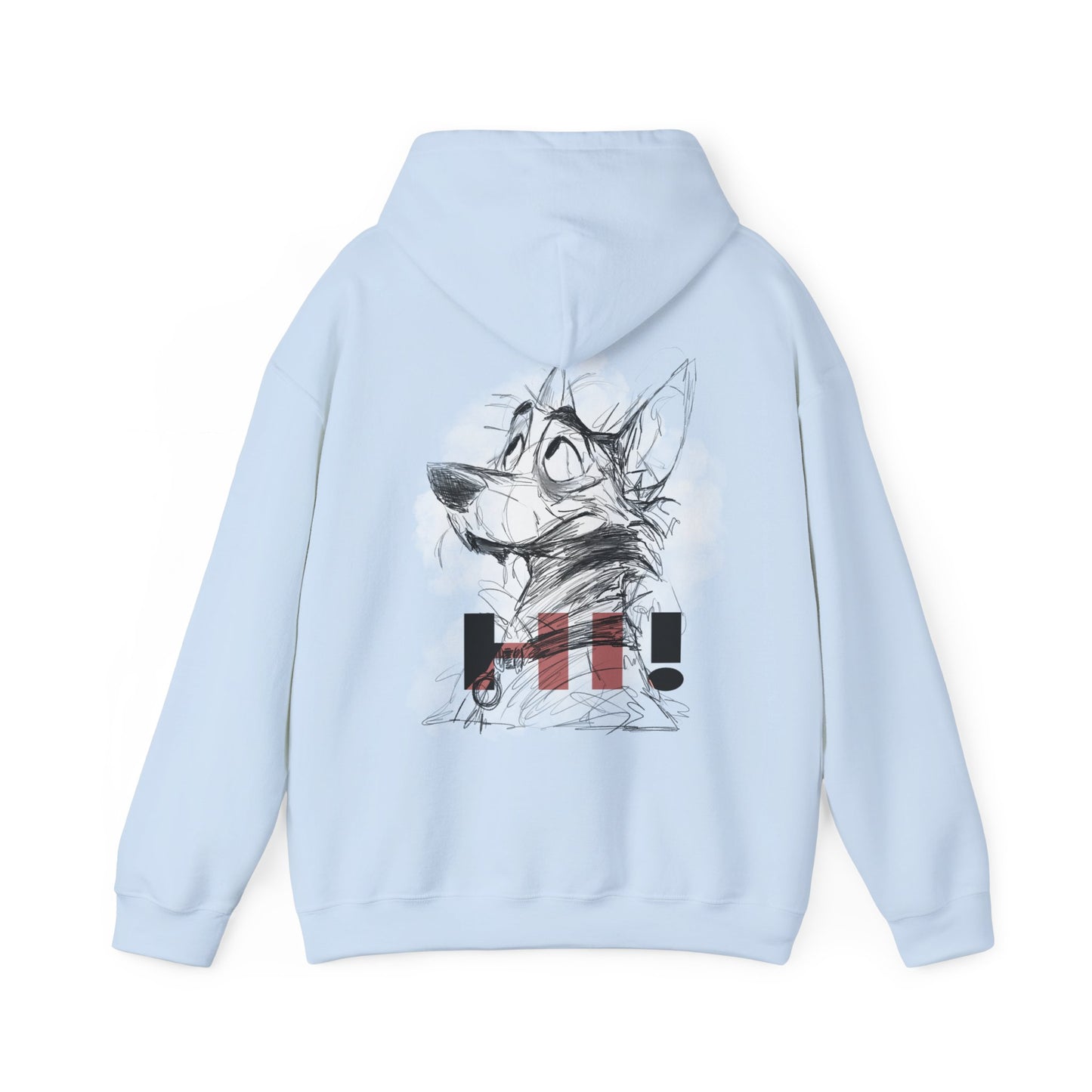 Hooded Sweatshirt - Dog Sketch Design