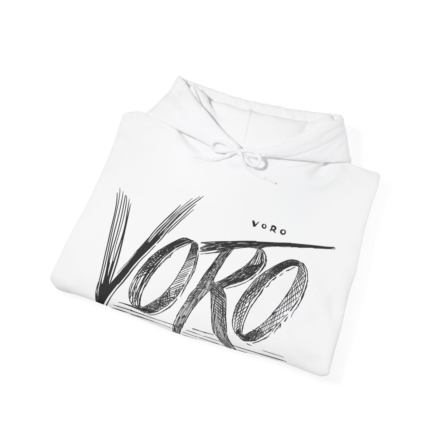 Hooded Sweatshirt with 'Voro' Brand Name Print