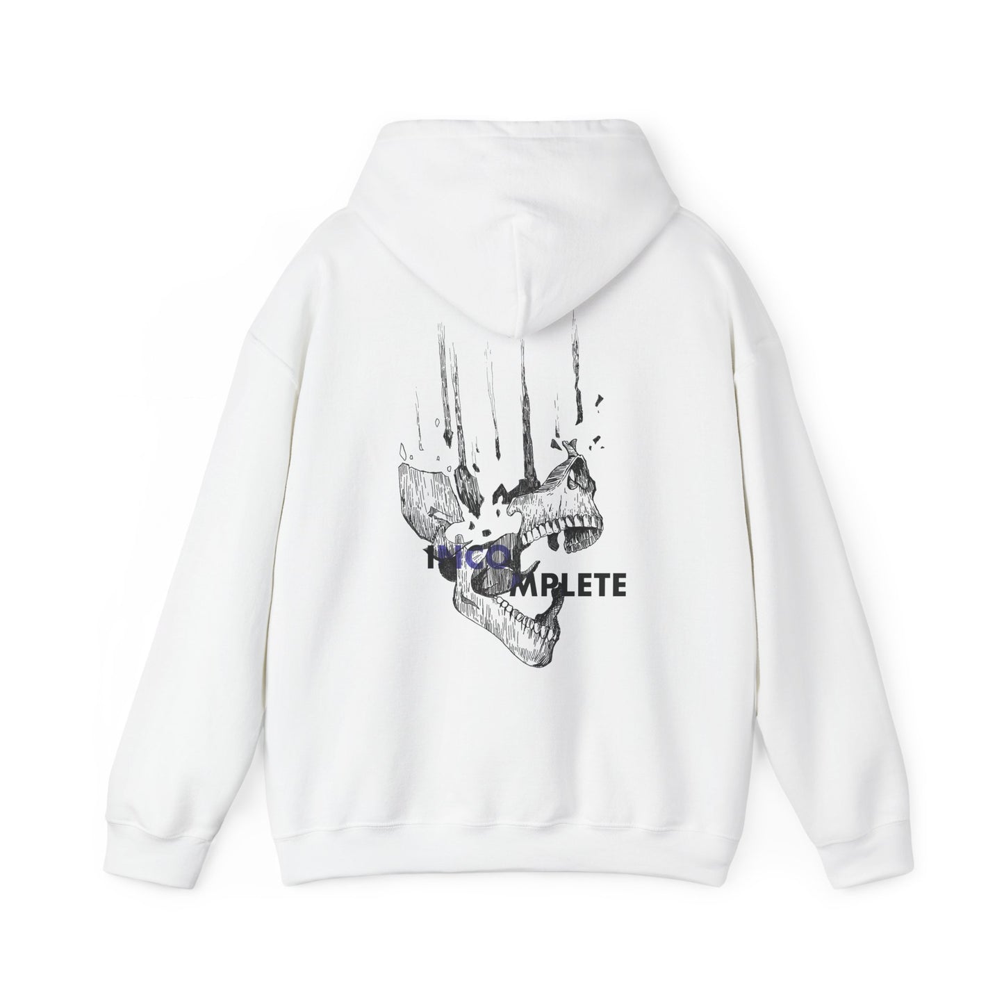 Hoodie - Incomplete Skull Going Broke Graphic Hooded Sweatshirt