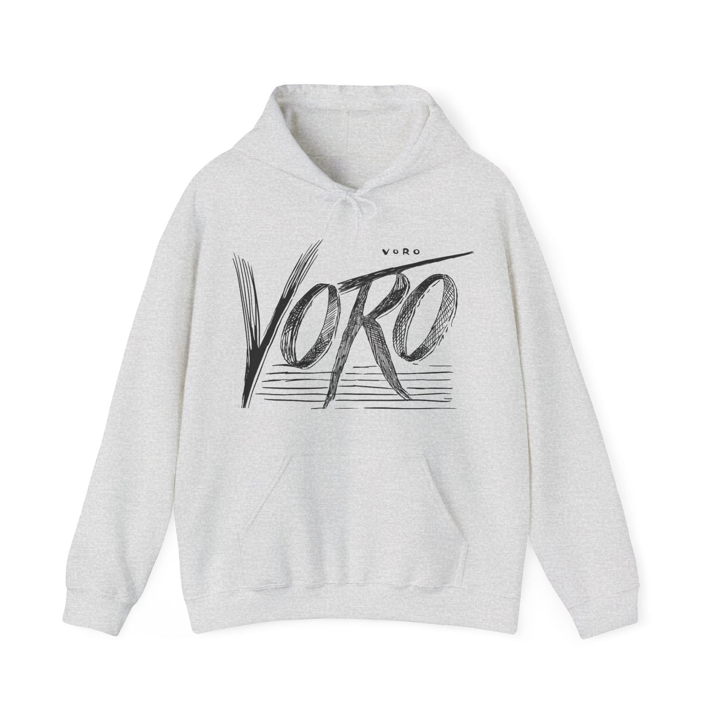 Hooded Sweatshirt with 'Voro' Brand Name Print