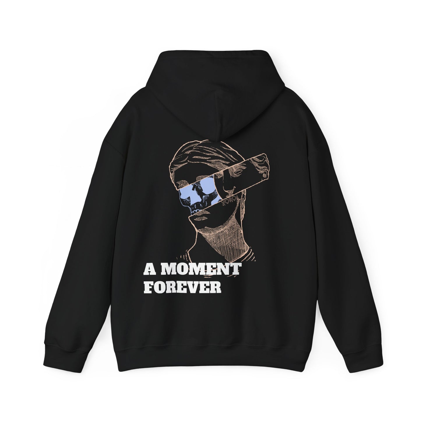 Split Sculpture Heavy Blend Hoodie - A Moment Forever Grafika Sweatshirt