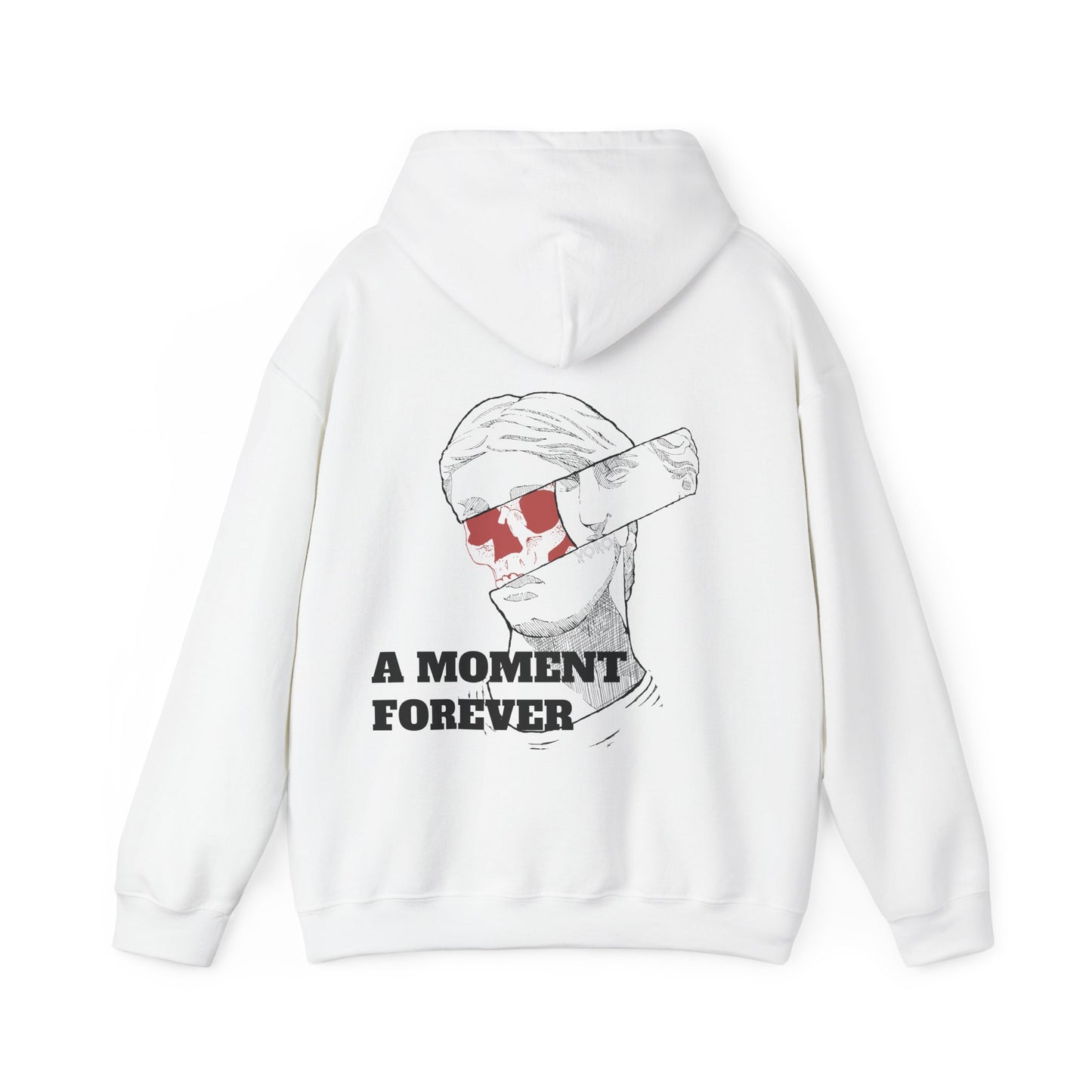 Split Sculpture Heavy Blend Hoodie - A Moment Forever Grafika Sweatshirt