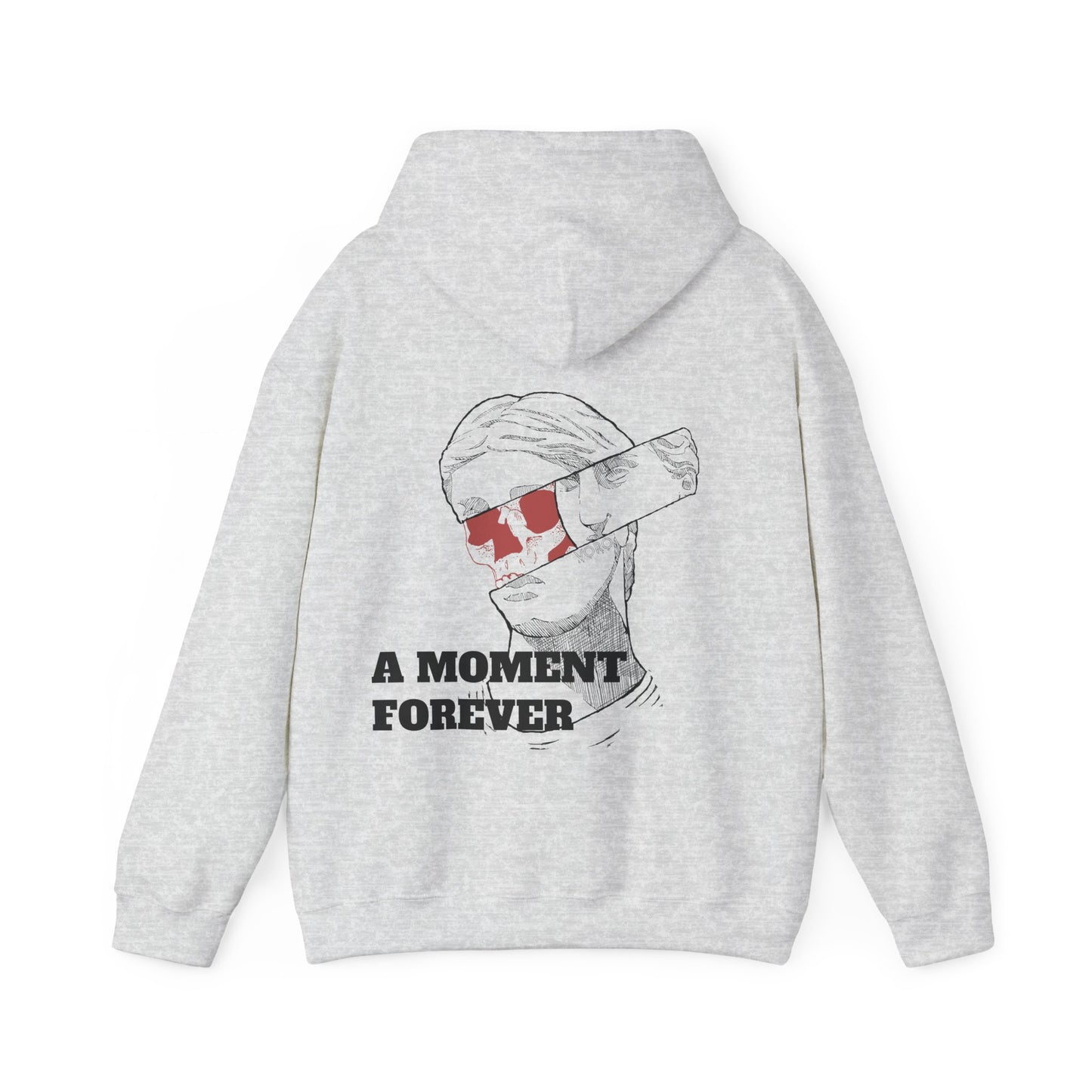 Split Sculpture Heavy Blend Hoodie - A Moment Forever Grafika Sweatshirt