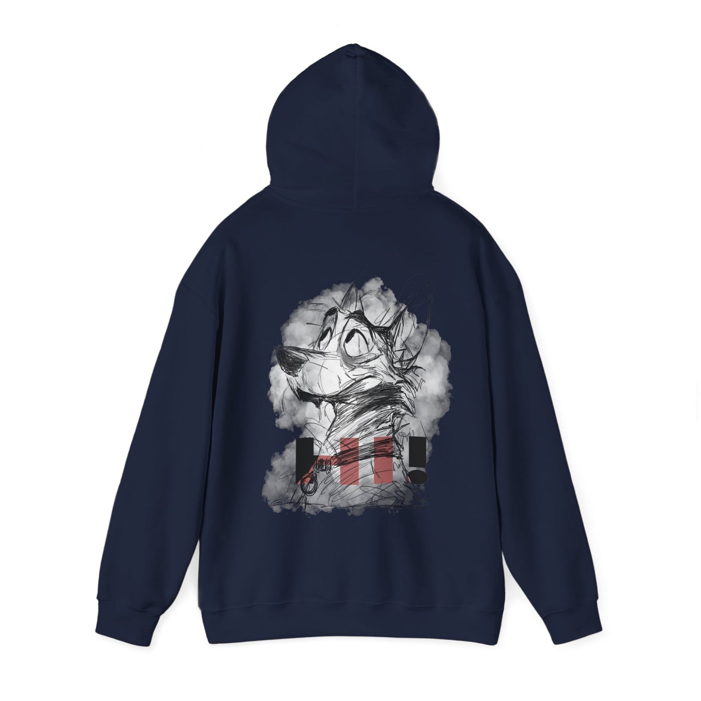 Hooded Sweatshirt - Dog Sketch Design