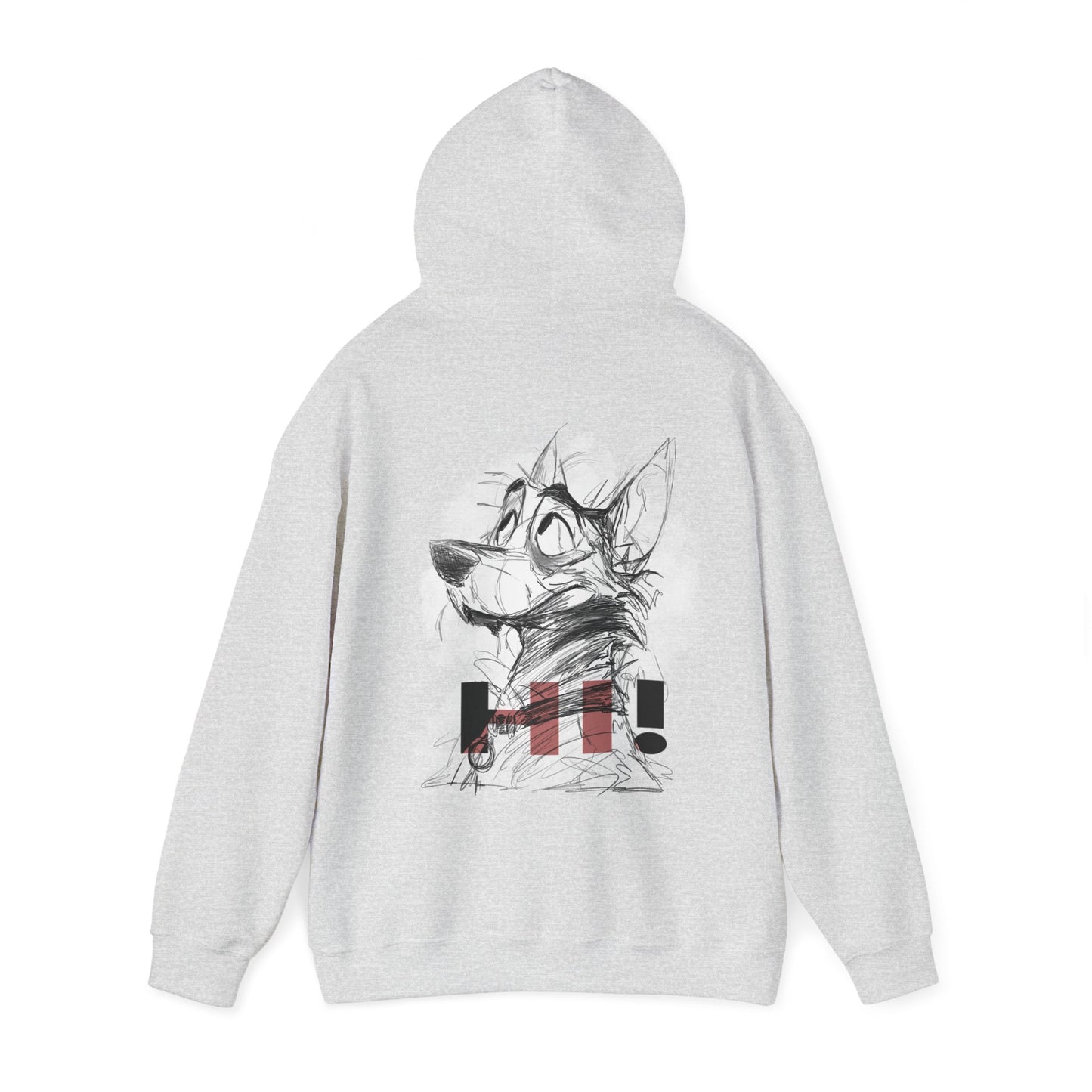 Hooded Sweatshirt - Dog Sketch Design