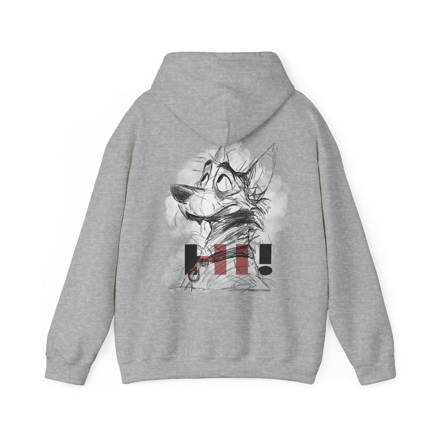 Hooded Sweatshirt - Dog Sketch Design