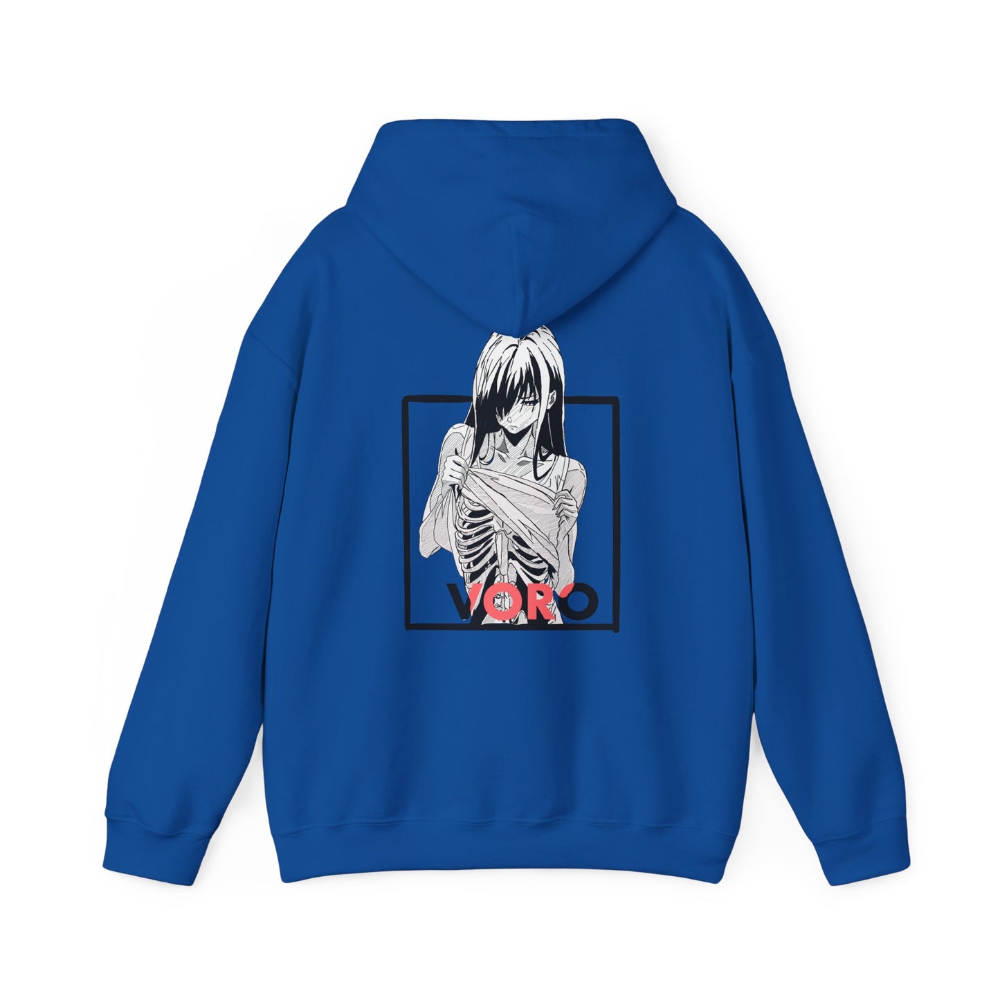 Anime Skeleton Hoodie Sweatshirt with VORO Logo Design