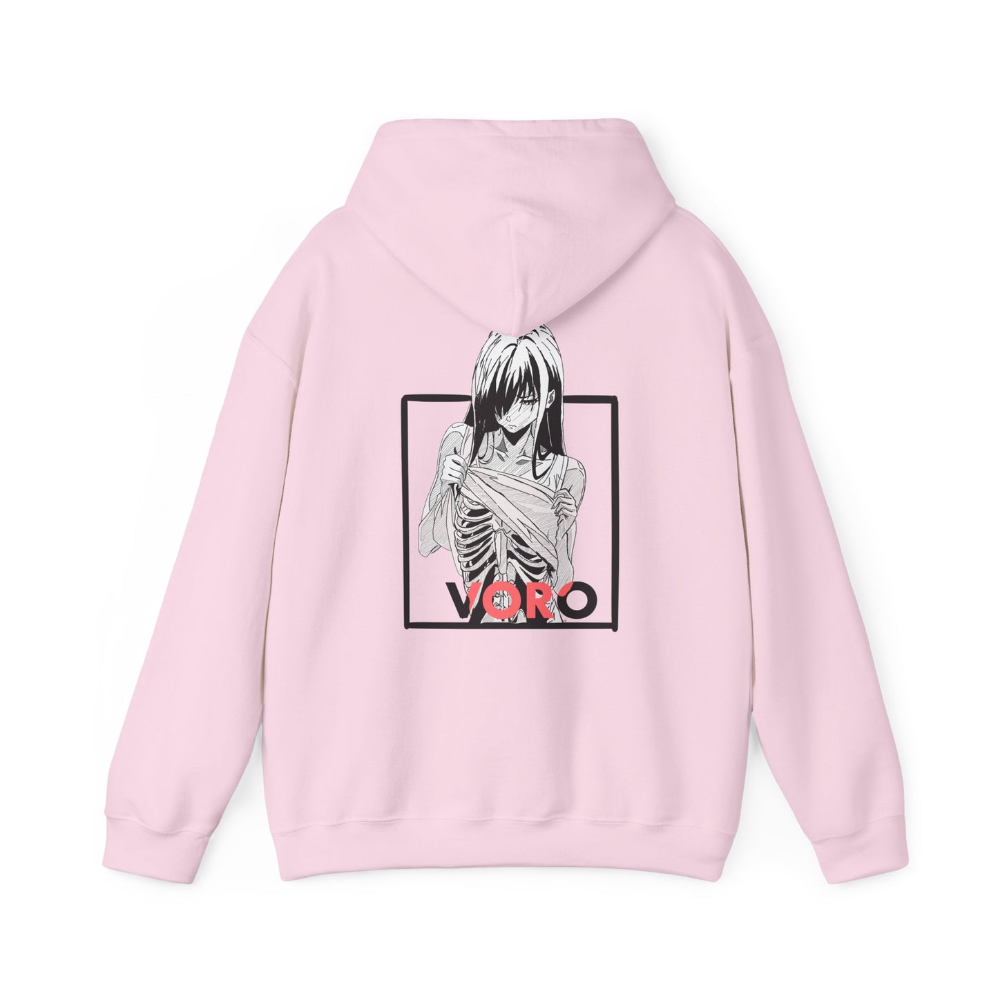 Anime Skeleton Hoodie Sweatshirt with VORO Logo Design