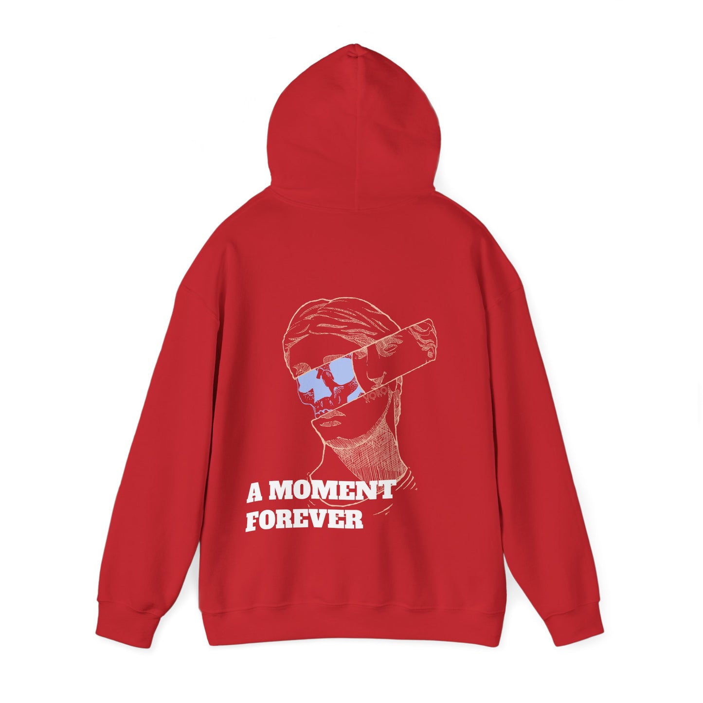 Split Sculpture Heavy Blend Hoodie - A Moment Forever Grafika Sweatshirt