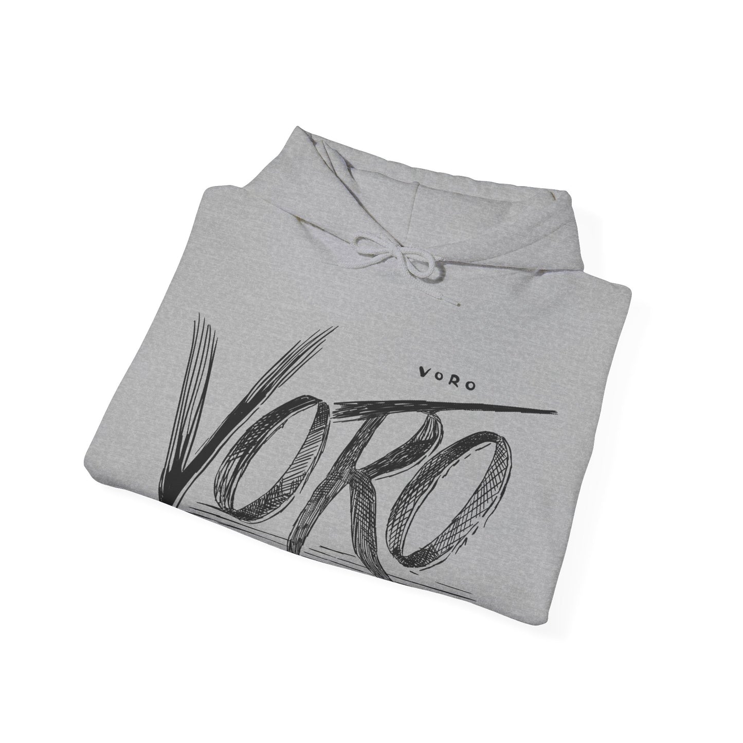 Hooded Sweatshirt with 'Voro' Brand Name Print