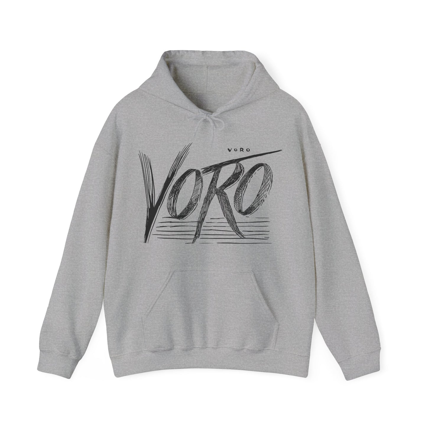 Hooded Sweatshirt with 'Voro' Brand Name Print