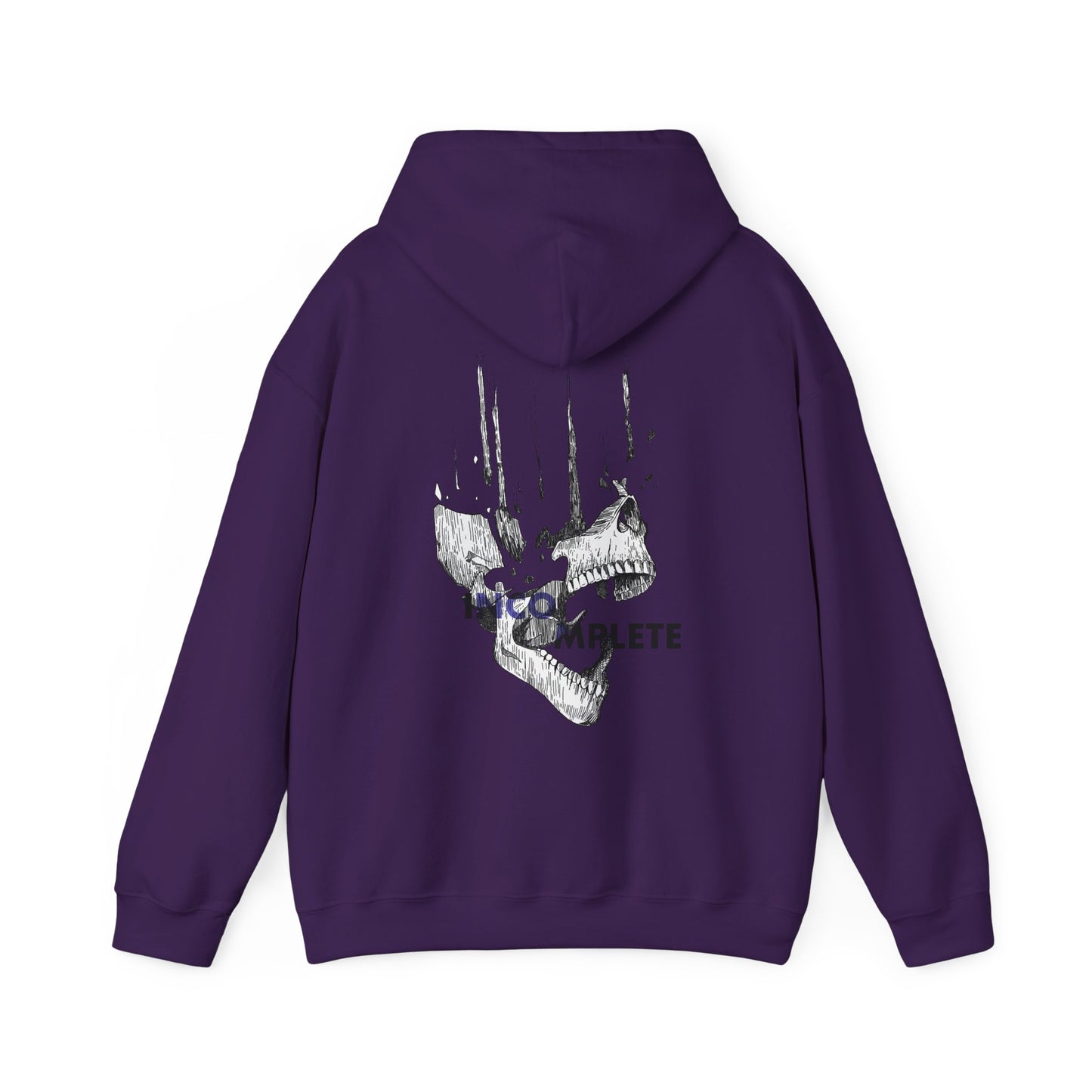 Hoodie - Incomplete Skull Going Broke Graphic Hooded Sweatshirt